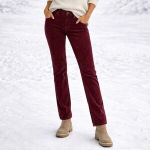 Pilcro Corduroy Pants 27 Burgundy Skinny Straight Anthropologie Fall Essential